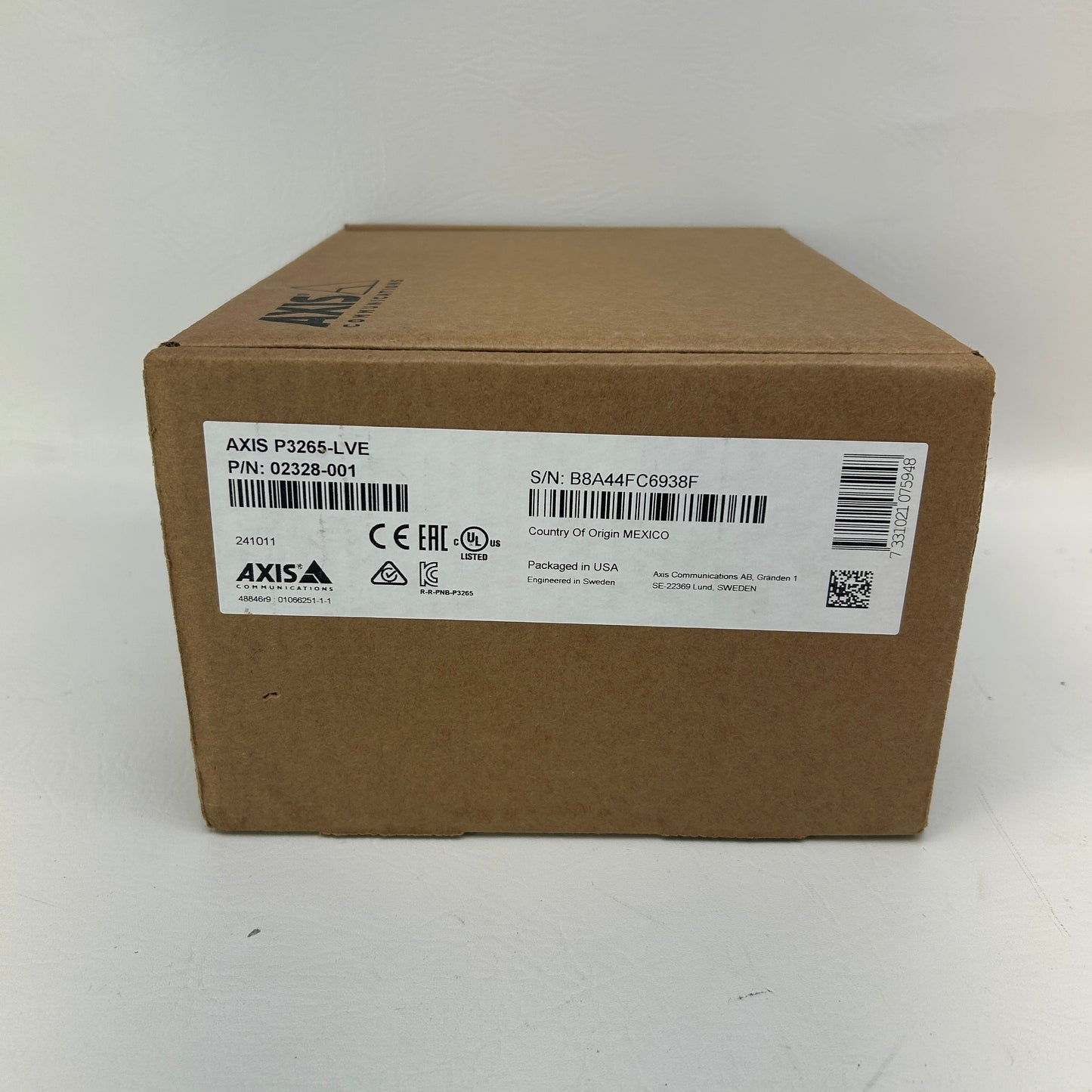 New Axis P3265-LVE Dome Camera 02328-001