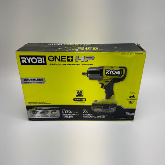 New Ryobi PBLIW01K1 18V High Impact Torque Wrench