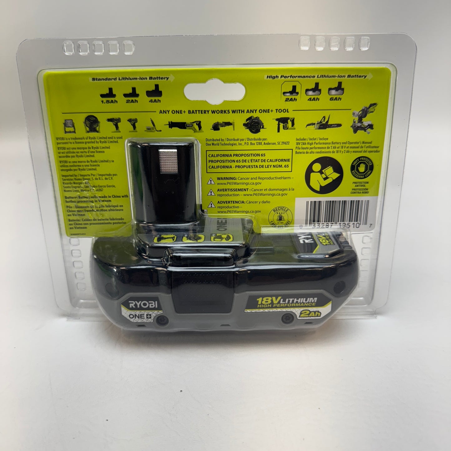 New Ryobi PBP003 18V Lithium High Performing Battery