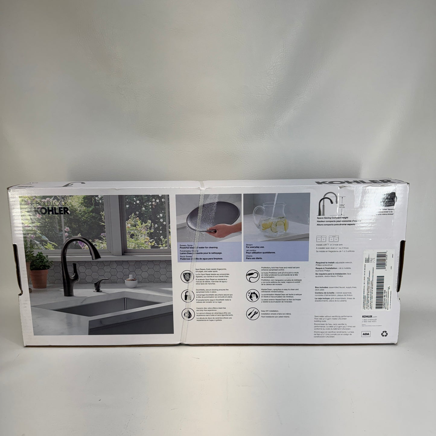 New Kohler AVI Compact Pull-Down Kitchen Fuacet R27141-BL