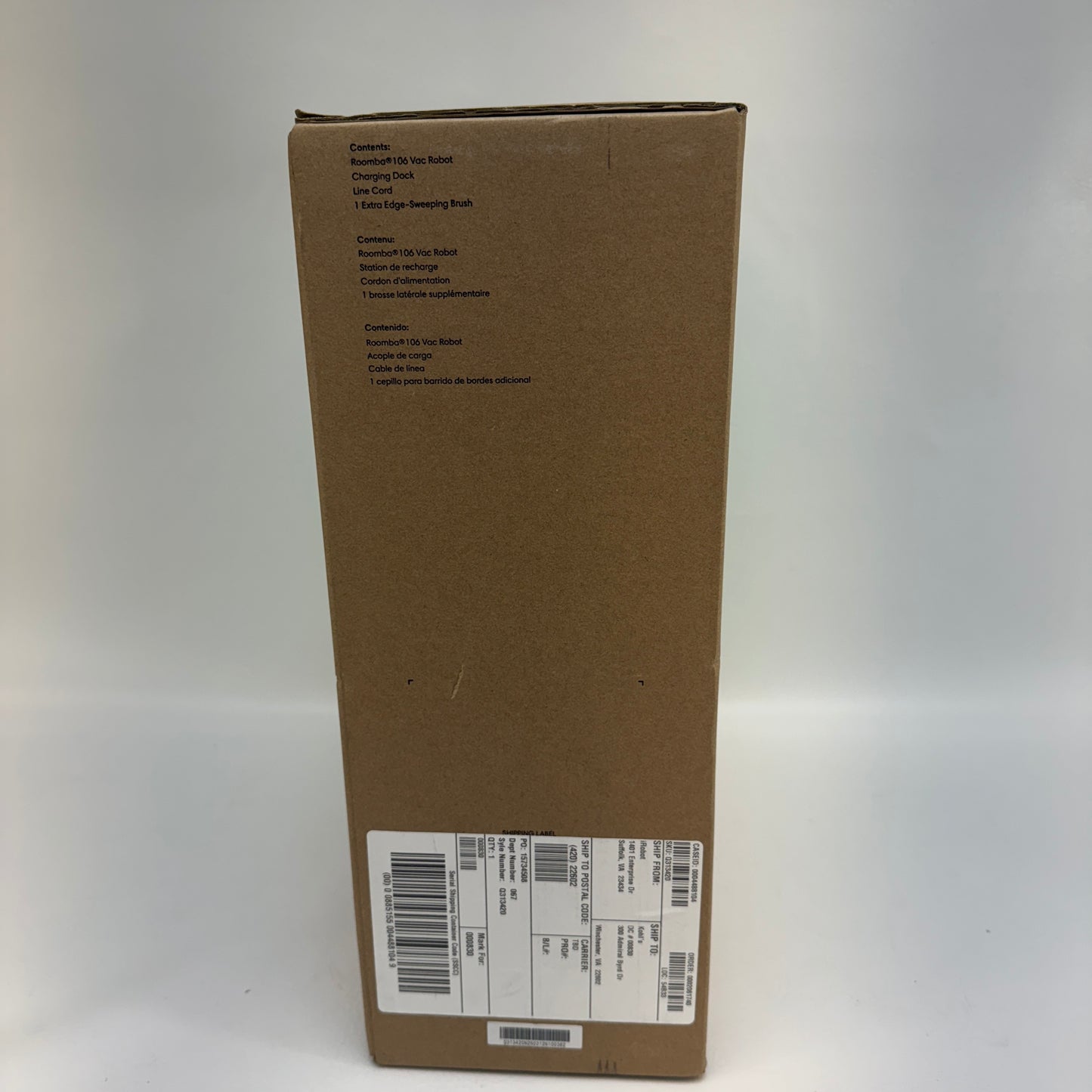 New iRobot Roomba 106 Q313420 Robotic Vacuum Cleaner RCC-Y2