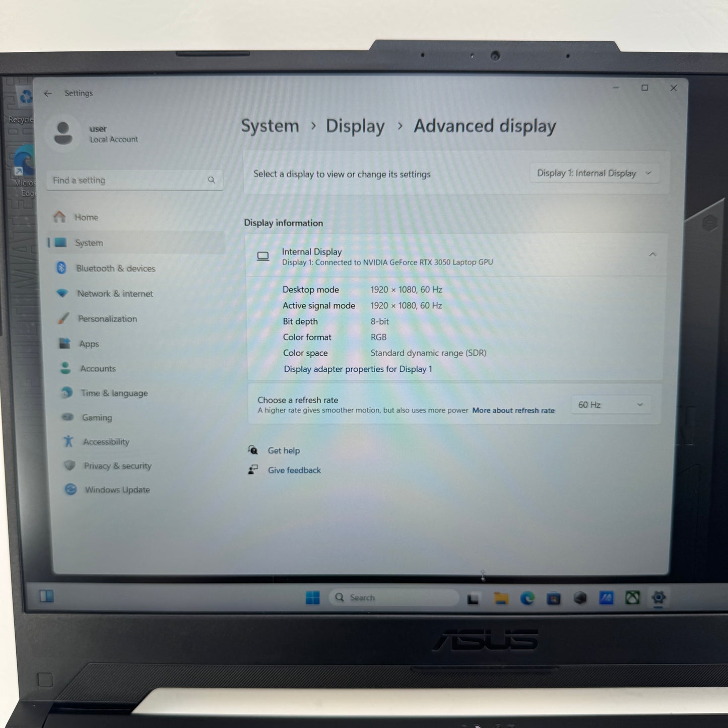 Asus TUF F15 FX507Z 15.5" i5-12500H 2.5GHz 16GB RAM 512GB SSD GeForce RTX 3050