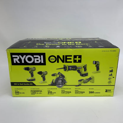 New Ryobi PCL160K2 18V 6-Tool Combo Set