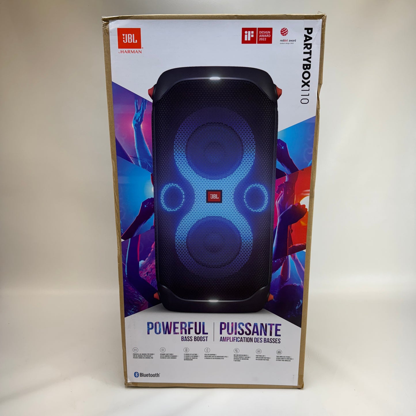 New JBL PartyBox 110 Portable Bluetooth Party Speaker Black PARTYBOX110