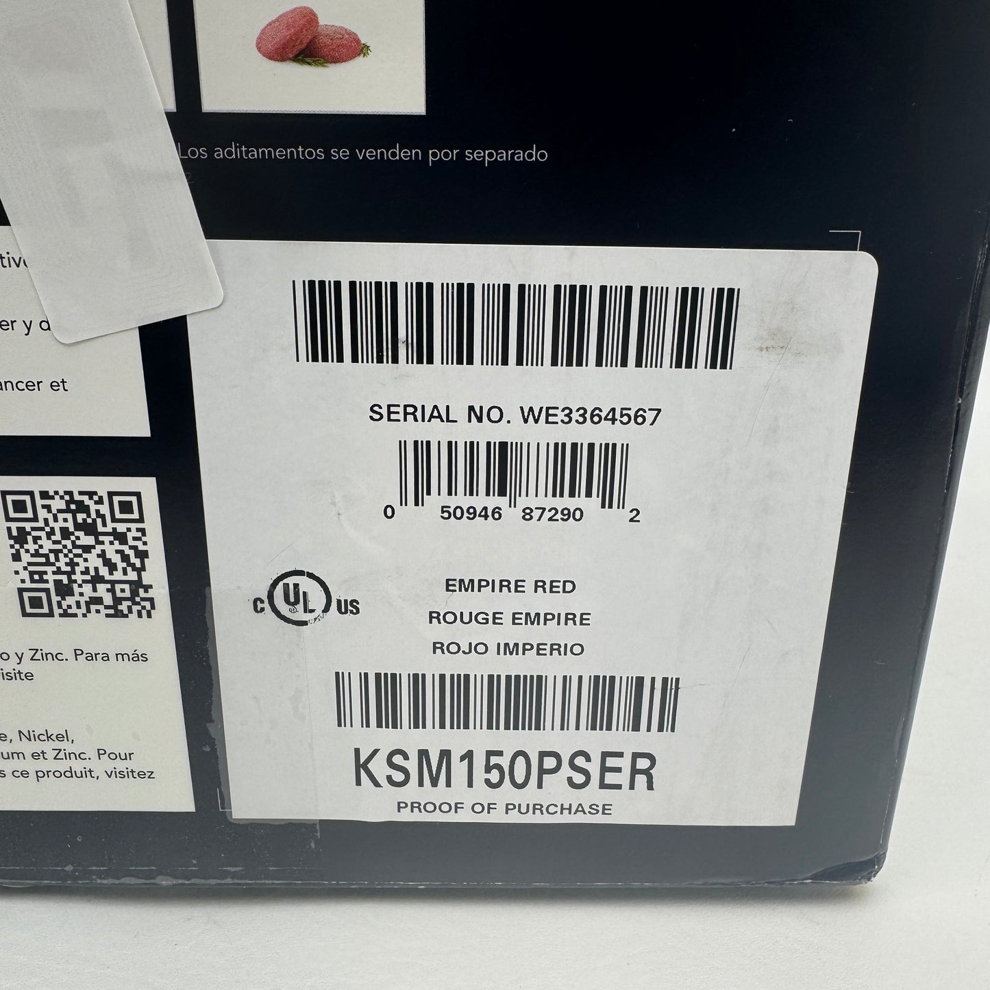 New KitchenAid Artisan Tilt-Head Stand Mixer KSM150PSER