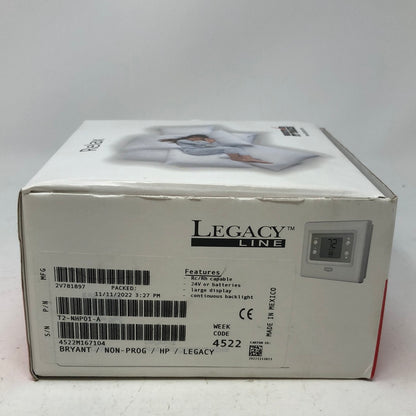New Bryant Legacy Line Non-Programmable Thermostat T2-NHP01-A
