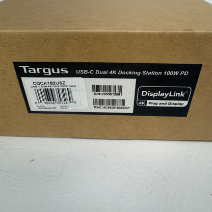 Targus USB-C Dual 4K Docking Station DOCK182USZ