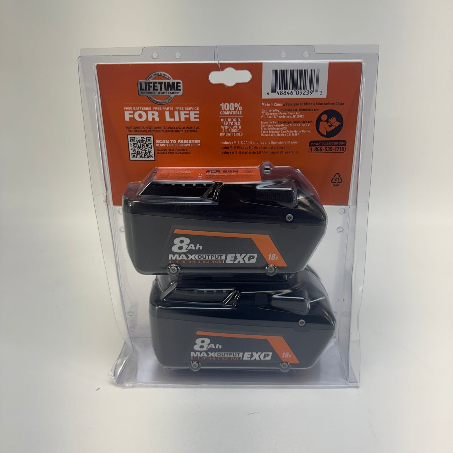 New Ridgid AC840080P 18V Max Output Lithium Battery