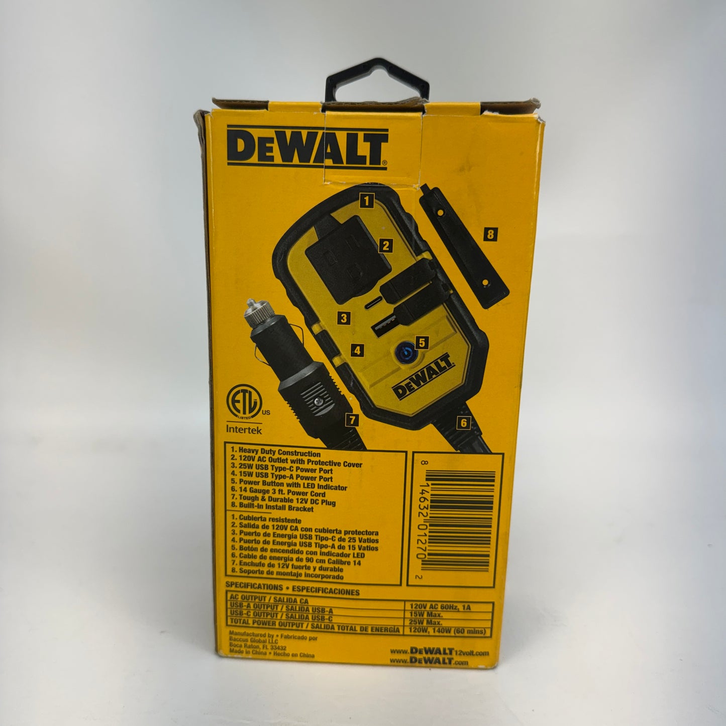 New DeWalt DXAEPI140 Power Inverter