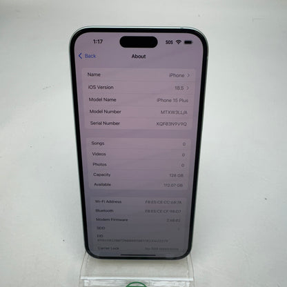 Unlocked Apple iPhone 15 Plus 128GB Green MTXW3LL/A
