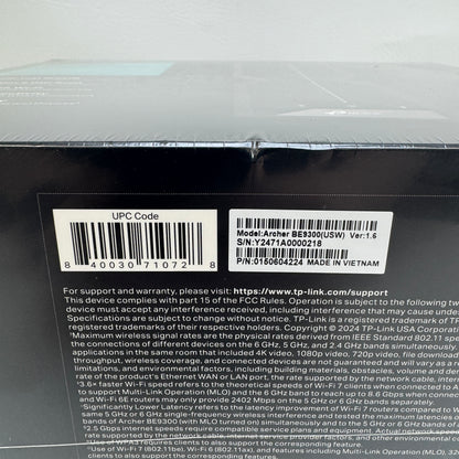 New TP-Link Archer BE9300 Tri-Band Wi-Fi 7 Router