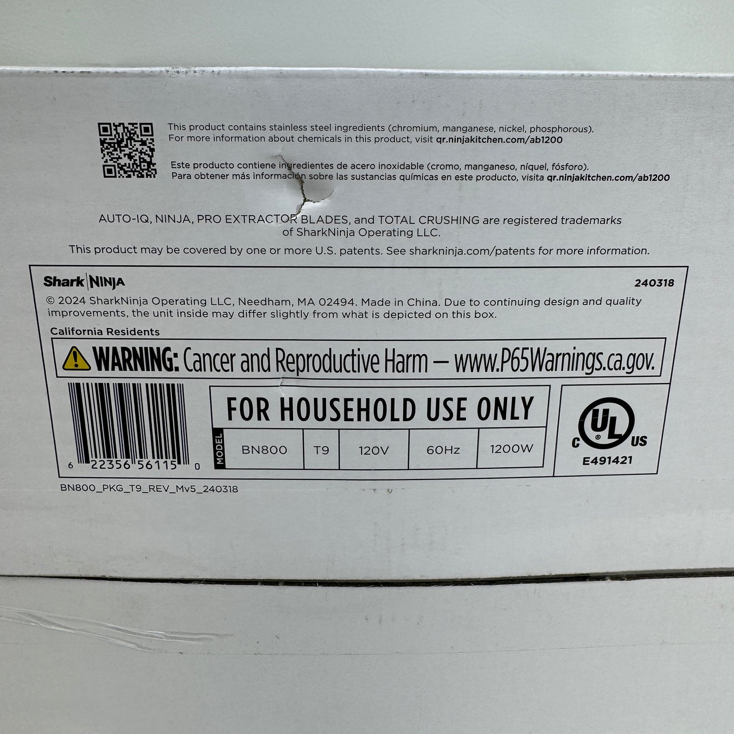 New Ninja Kitchen System Blender BN800