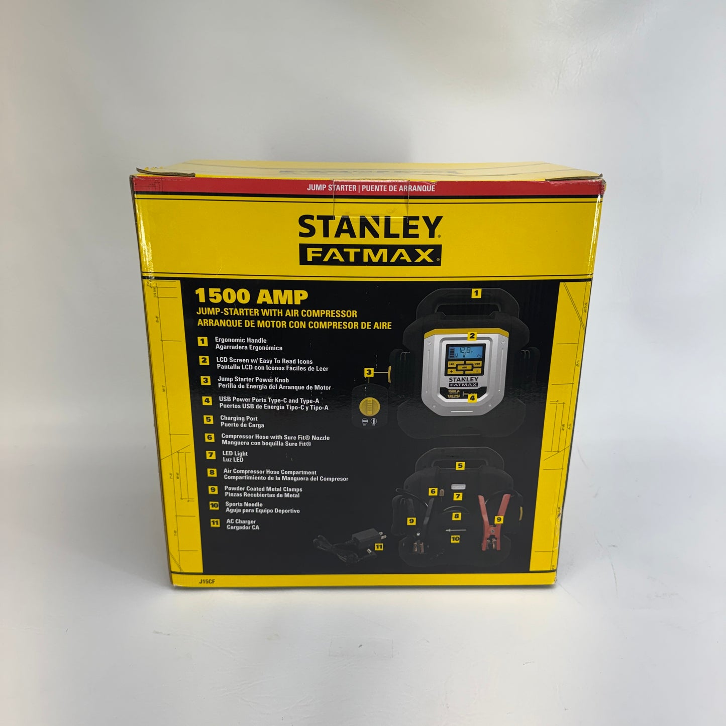 New Stanley J15CF Jump Starter with Air Compressor