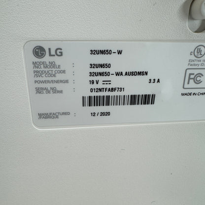 LG 32" 32UN650 4K UHD IPS 60Hz Display Monitor