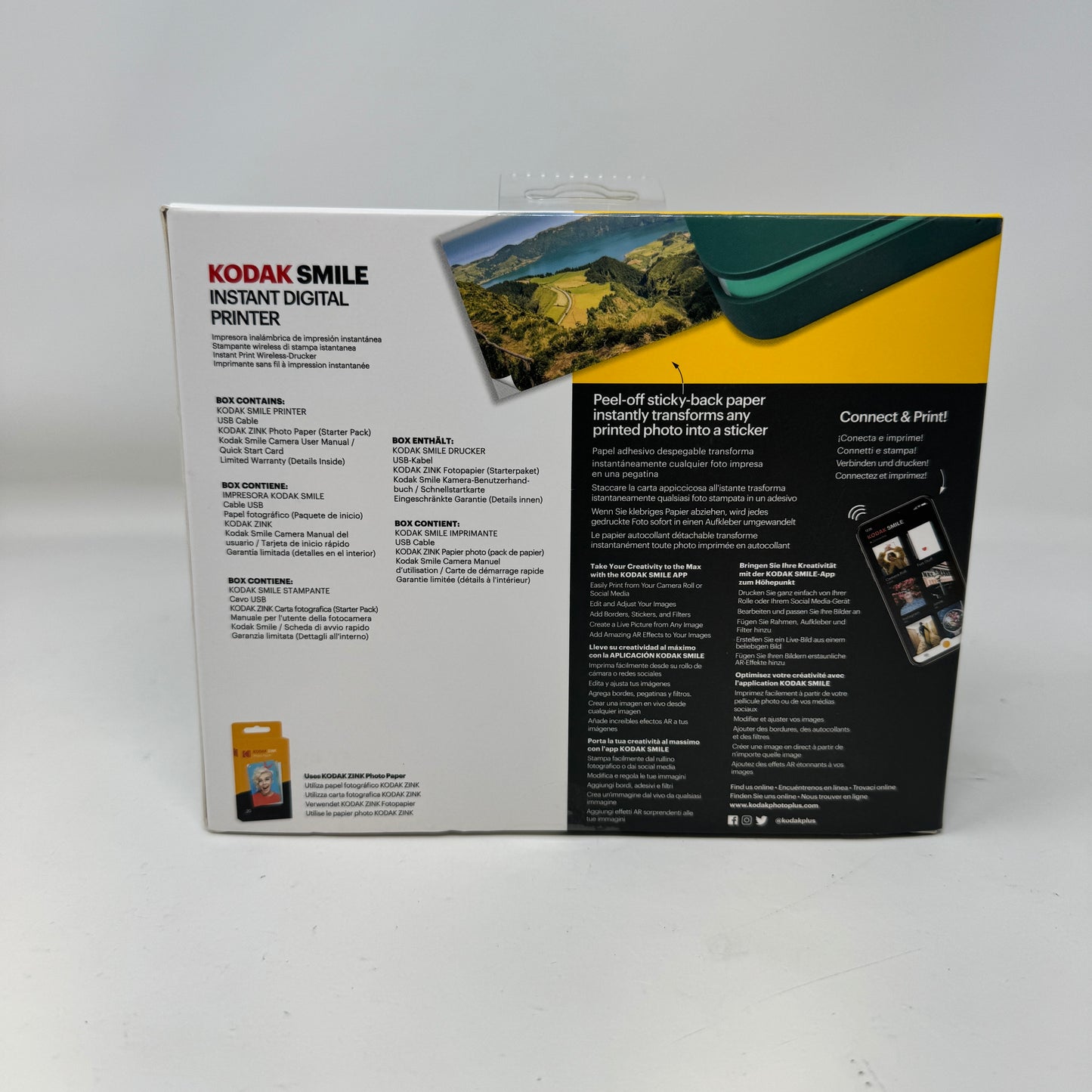 New Kodak Smile Instant Digital Printer RODSMMPGN