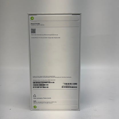 New Unlocked Apple iPhone 17 Pro Max 256GB Silver MFXG4LL/A