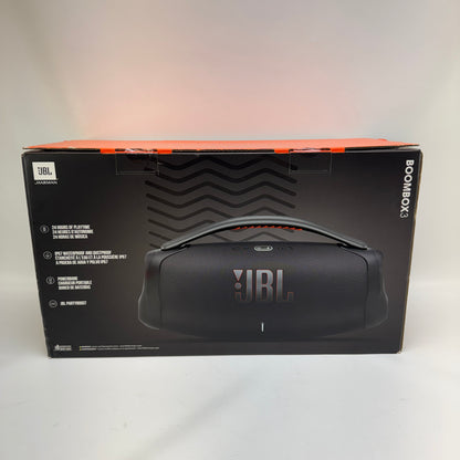 New JBL Boombox 3 Portable Waterproof Bluetooth Speaker Black N/A
