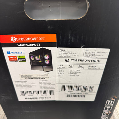 New CyberPower C-Series Ryzen 5 8400F 4.70GHz 16GB RAM 1TB SSD 