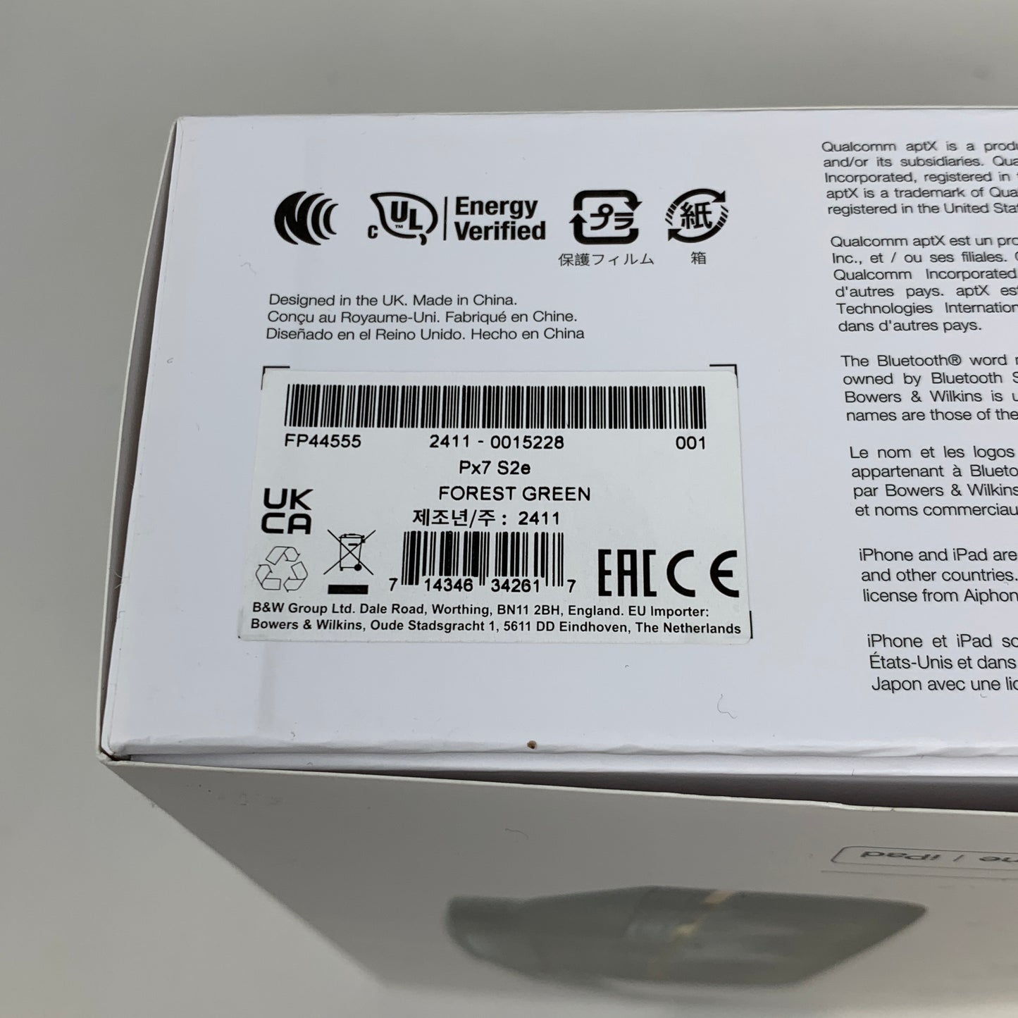 Bowers & Wilkins PX7 S2e Headphones 2411