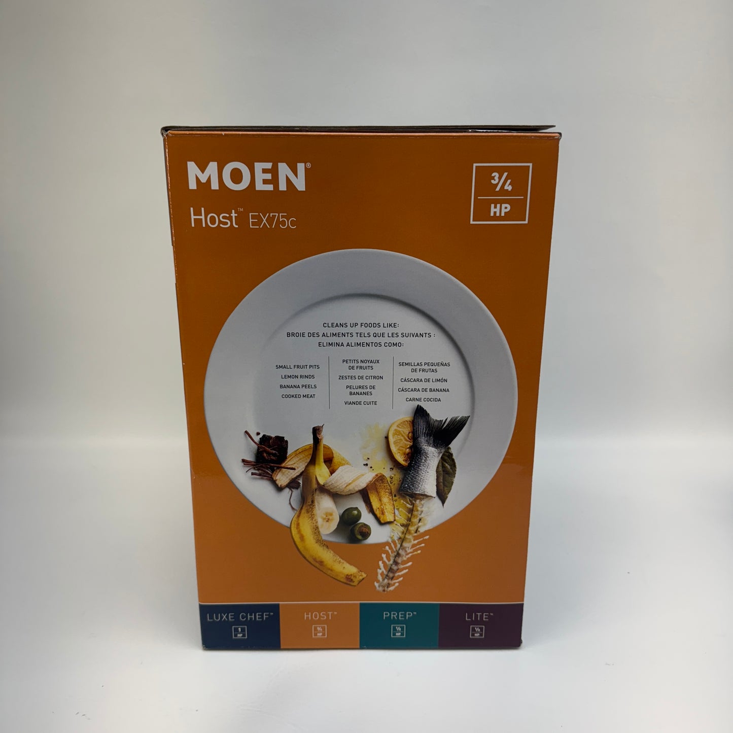 New MOEN 3/4 HP Host EX75c Disposal Garbage Disposal EX75C