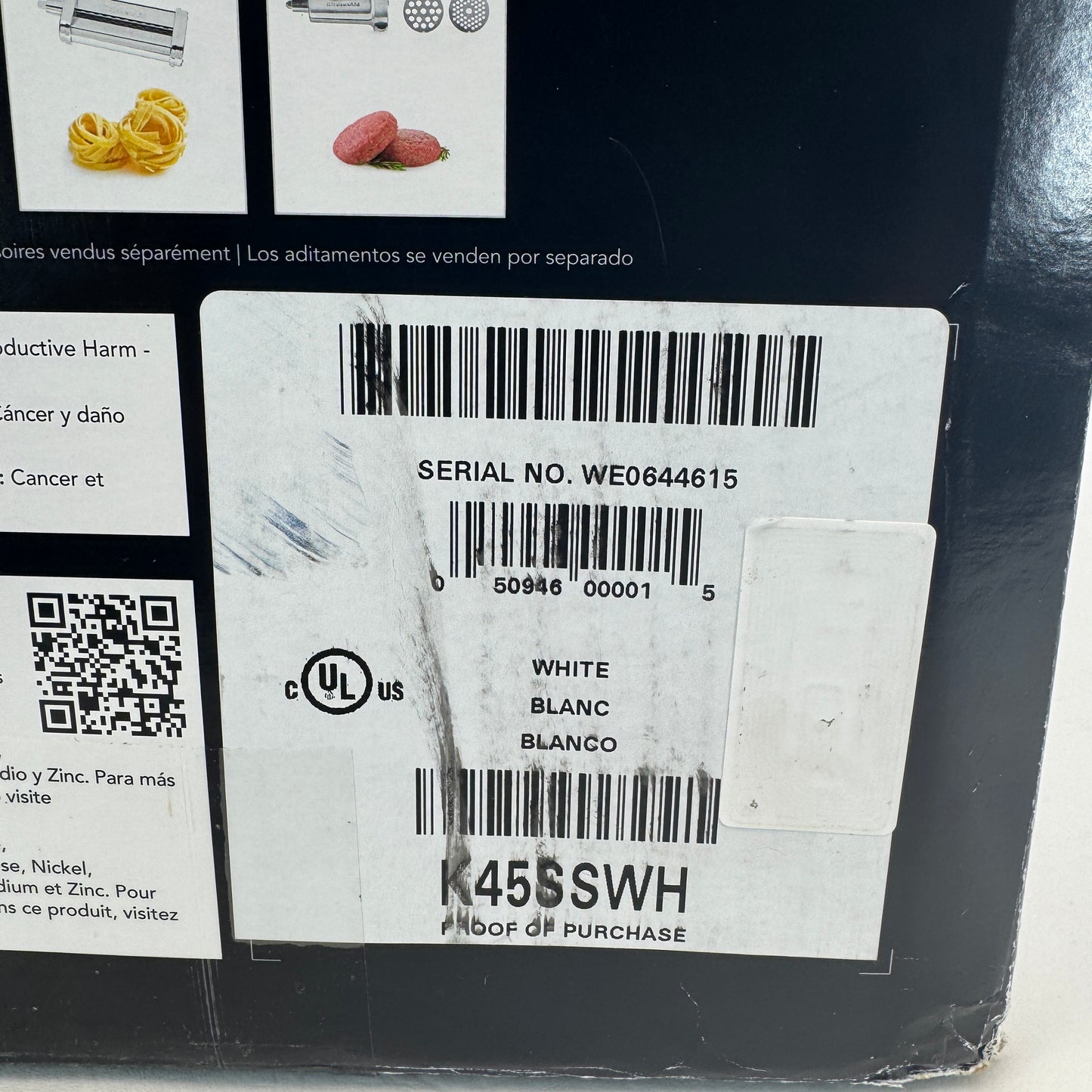New KitchenAid Classic Mixer K45SSWH