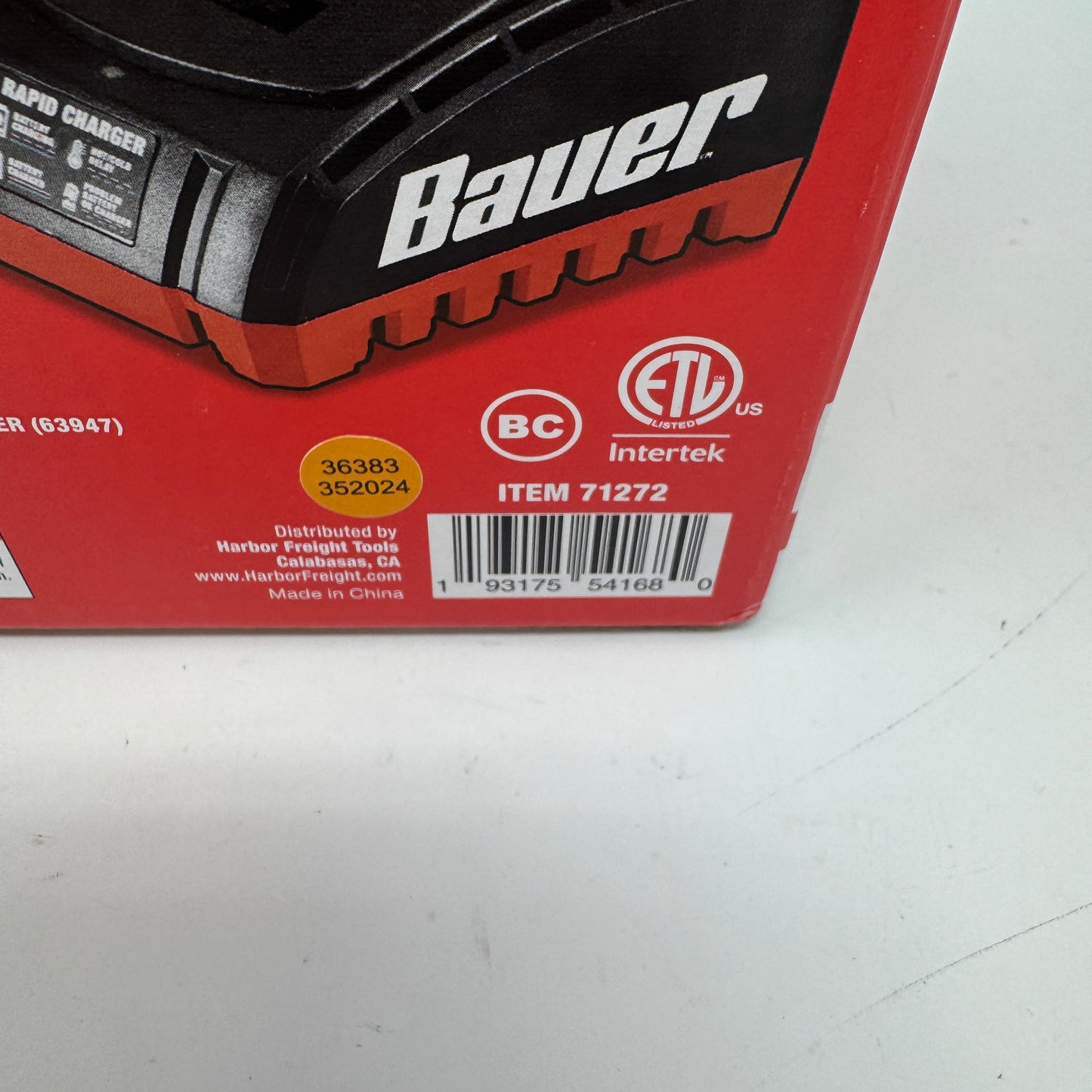New Bauer 1907C-B-SK 20V Battery and Charger