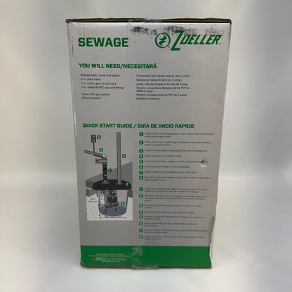 New Zoeller Submerisble Sewage Pump 1263