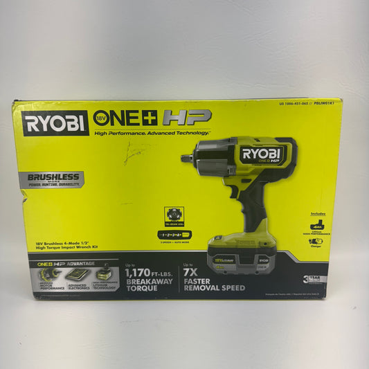 New Ryobi PBLIW01K1 18V Impact Wrench