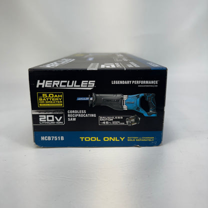 New HERCULES HCB751B 20V Cordless Reciprocating Saw