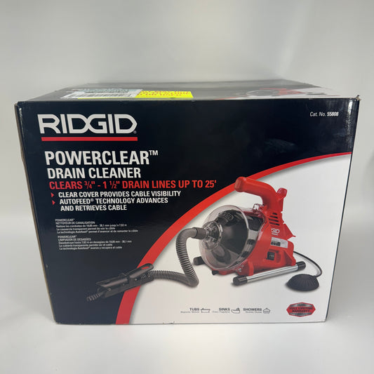 New Ridgid Powerclear Drain Cleaner Drain Cleaner K9-12