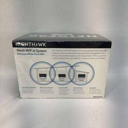 New Netgear Nighthawk Mesh Wifi 6 System MK6W