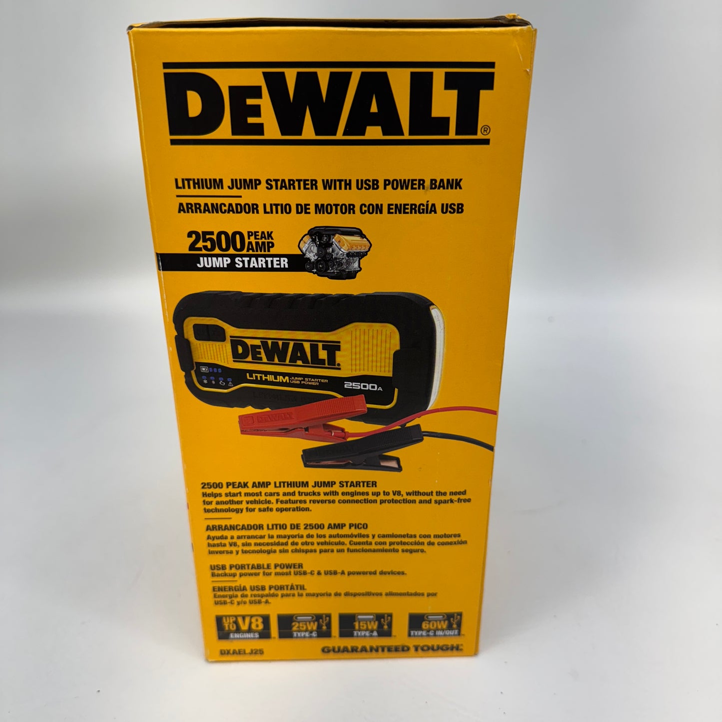 New DeWalt DXAELJ25 Lithium Jump Starter with USB Power Bank