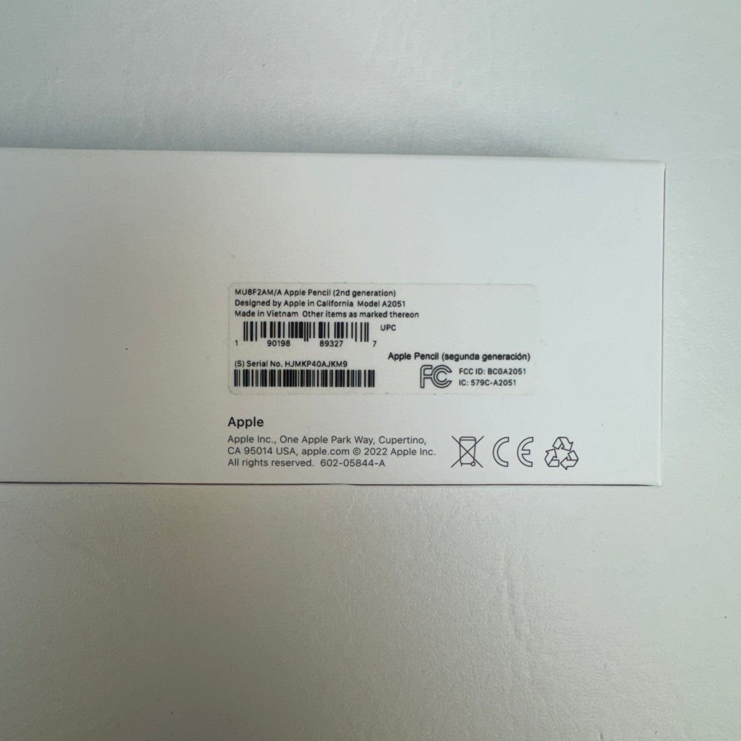 Apple Pencil 2nd Gen Smart Pencil Stylus White MU8F2AM/A