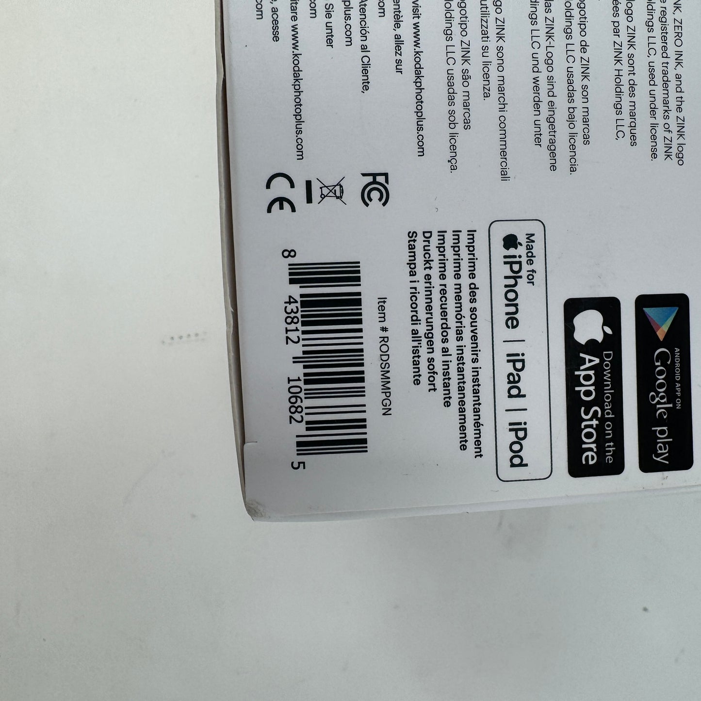 New Kodak Smile Instant Digital Printer RODSMMPGN