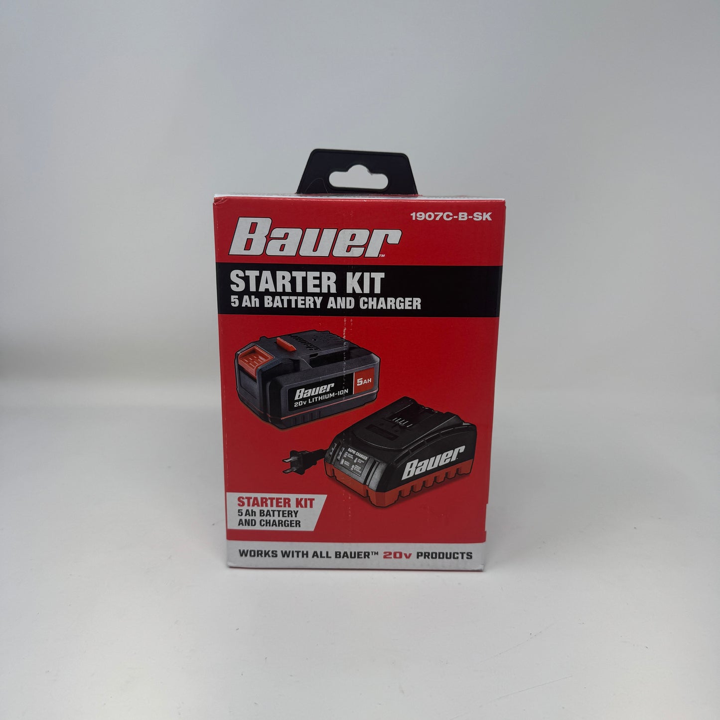 New Bauer 1907C-B-SK 20V Battery and Charger