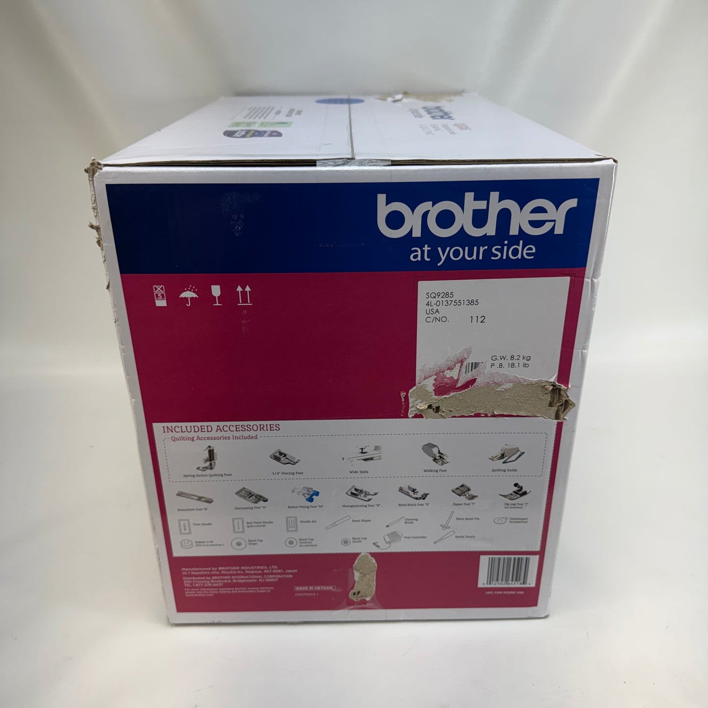 New Brother SQ9285 Computerized Quilting and Sewing Machine
