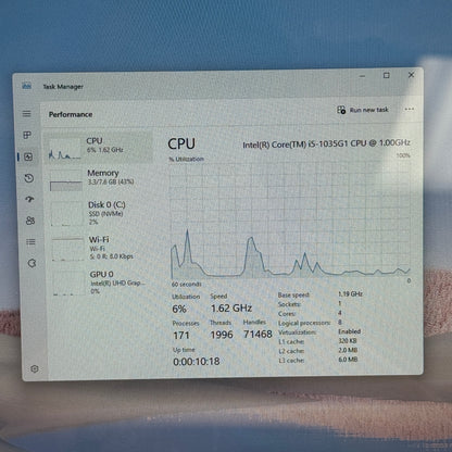 Microsoft Surface Go 1 A1943 12.4" i5-1035G1 1.0GHz 8GB RAM 128GB SSD