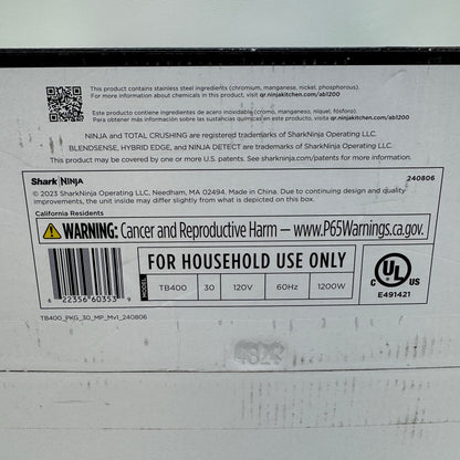 New Ninja Detect Kitchen System Power Blender + Processor Blender TB400