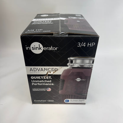 New Insinkerator 3/4 HP Evolution 1300 Food Waste Disposer