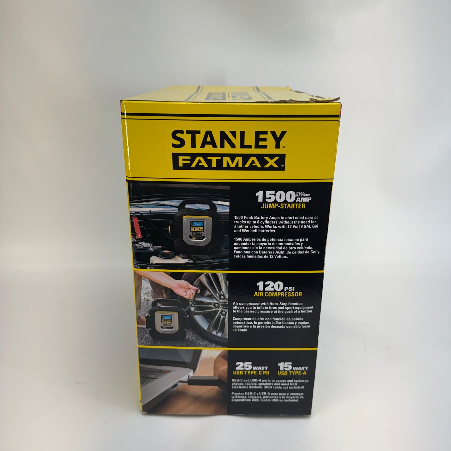New Stanley J15CF Jump Starter with Air Compressor