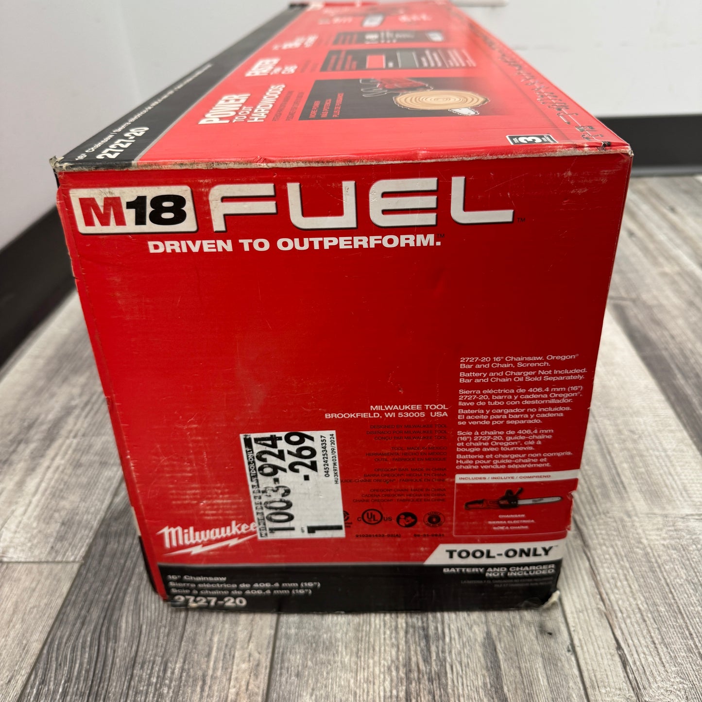 New Milwaukee 2727-20 M18 18V Chain Saw
