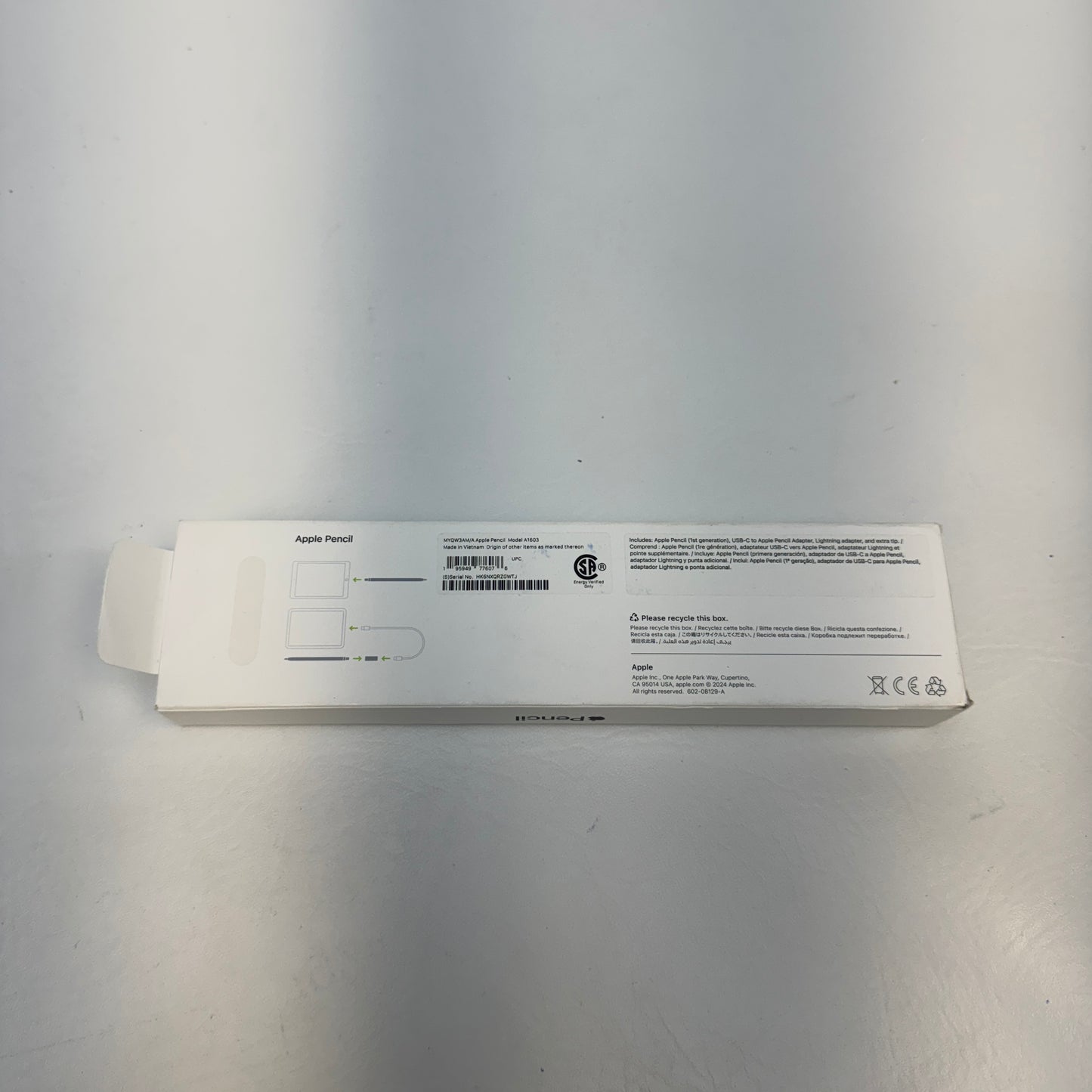 Apple Pencil 1st Gen Smart Pencil Stylus White MK0C2AM/A