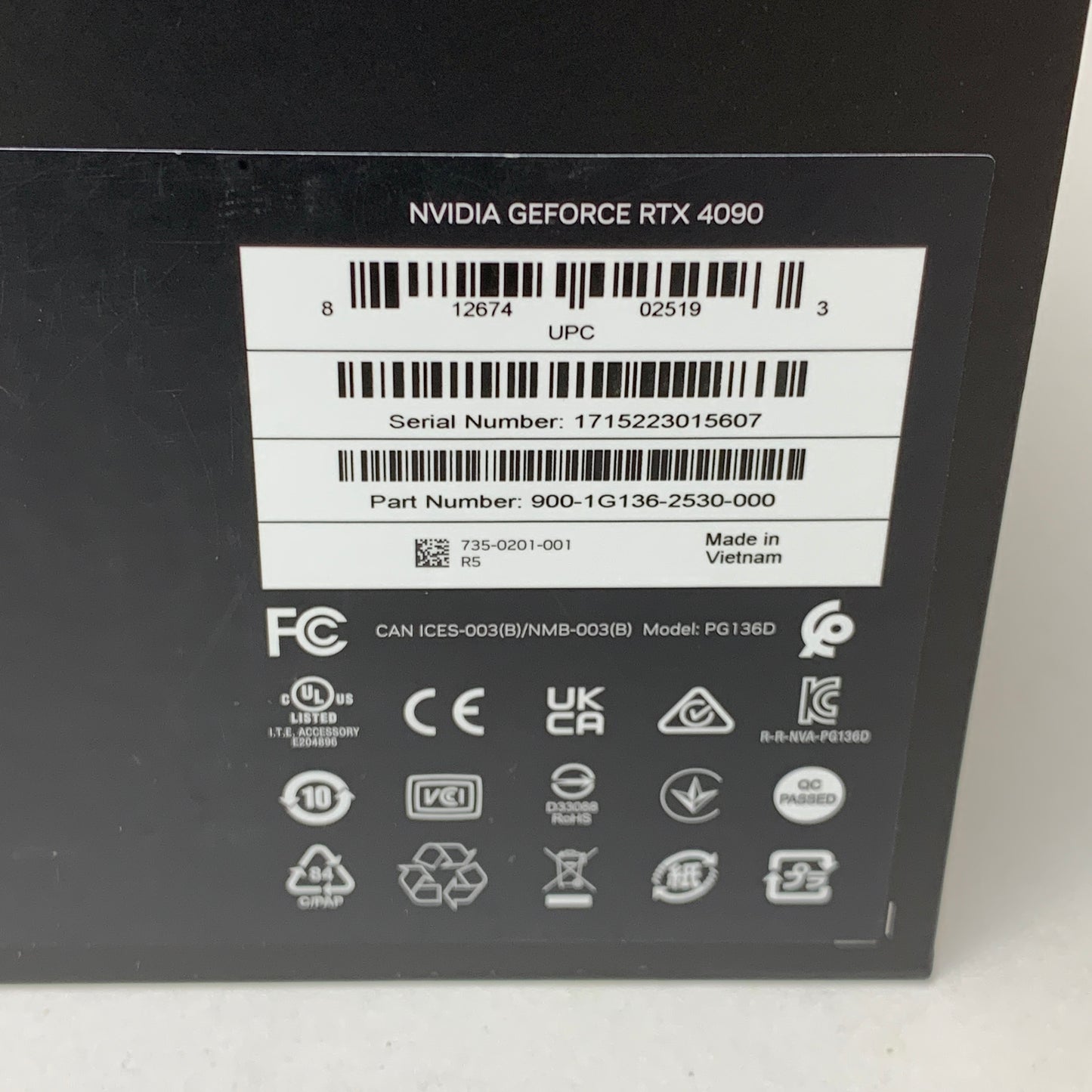 NVIDIA GeForce RTX 4090 Founders Edition 24GB GDDR6X Graphics Card PG136D