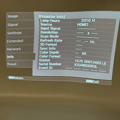 Epson Home Cinema 5040UB H713A 4K Enhanced 1080p 3LCD Projector 2500 Lumens