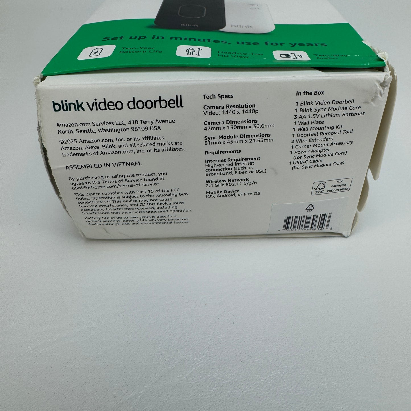Blink Video Doorbell 2nd Gen Video Doorbell