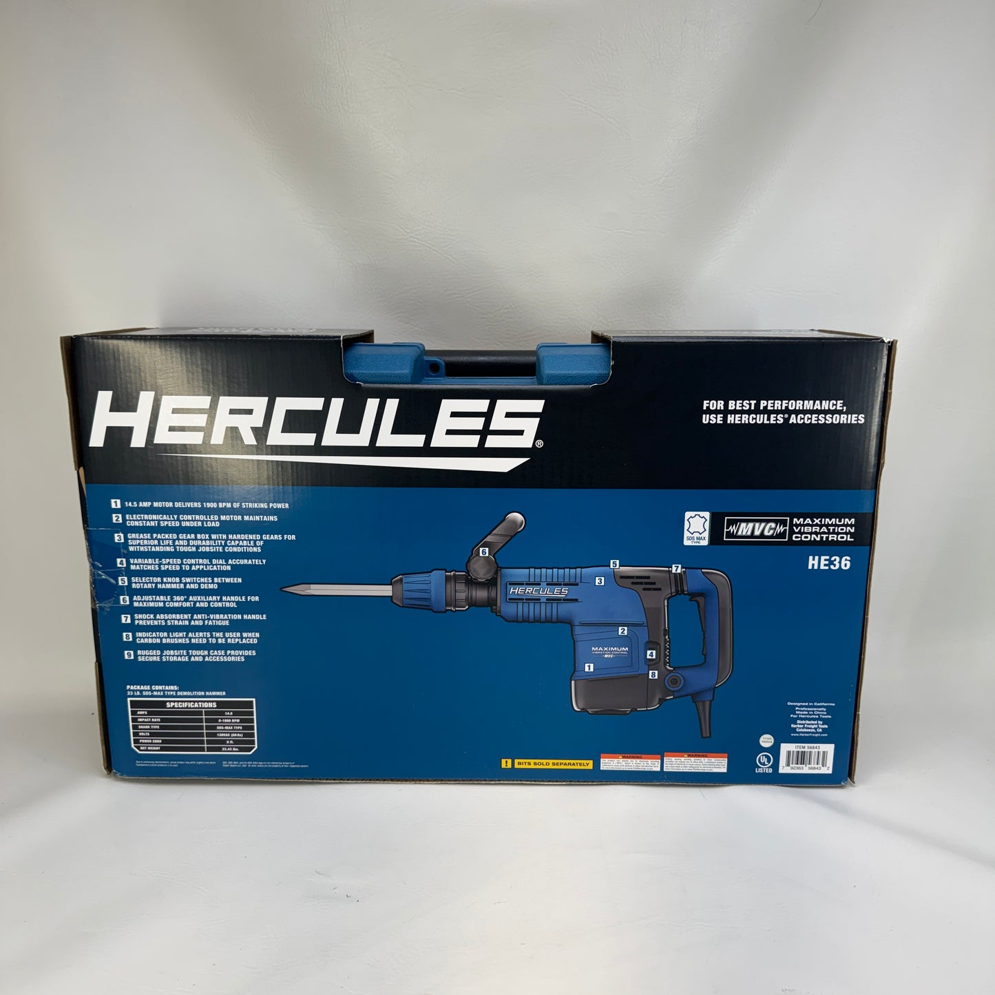 New HERCULES HE36 Demolition Hammer