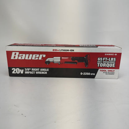 New Bauer 2495C-B 20V Right Angle Impact Wrench