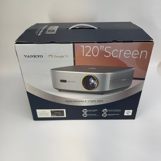 New Vankyo Performance V700G Pro 1920x1080p 650 ANSI Lumens LCD Projector V702P