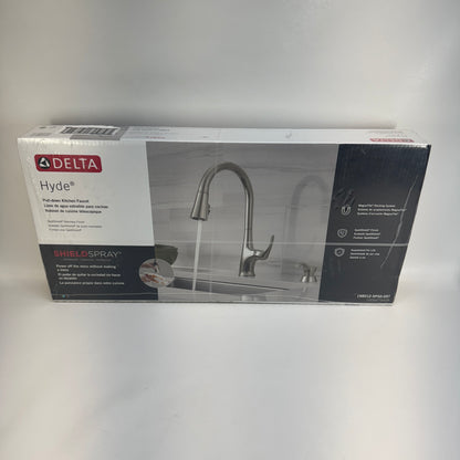 New Delta Hyde Pull-Down Kitchen Faucet Faucet 19801Z-SPSD-DST