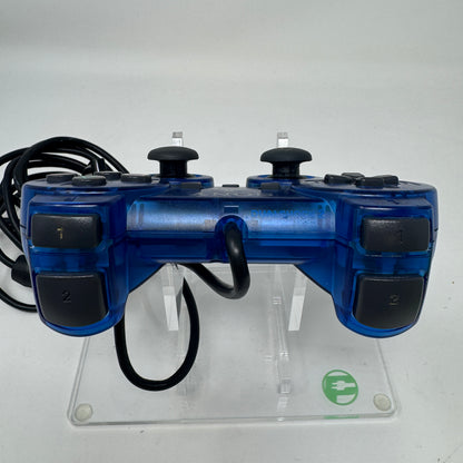 Sony PlayStation 2 PS2 DualShock 2 Wired Controller Clear Blue  SCPH-10010